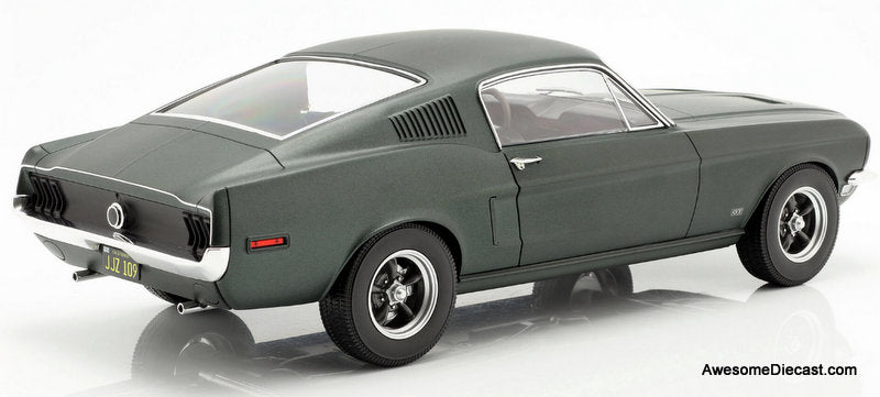 1968 Ford Mustang Fastback, Satin Green Metallic 1:12 Diecast Model Car by Norev