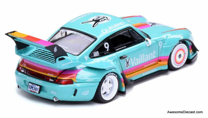 Porsche 993 RWB, Green 1:64 Diecast Model Car by Ignition Model