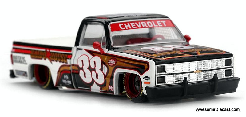 Chevy Silverado Kaido Intimidator VI, White/Brown #33 1:64 Diecast Model Truck by Kaido House