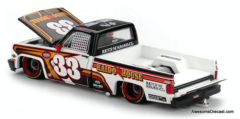 Chevy Silverado Kaido Intimidator VI, White/Brown #33 1:64 Diecast Model Truck by Kaido House