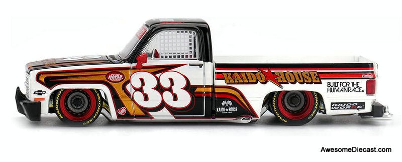 Chevy Silverado Kaido Intimidator VI, White/Brown #33 1:64 Diecast Model Truck by Kaido House
