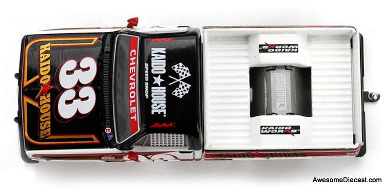 Chevy Silverado Kaido Intimidator VI, White/Brown #33 1:64 Diecast Model Truck by Kaido House
