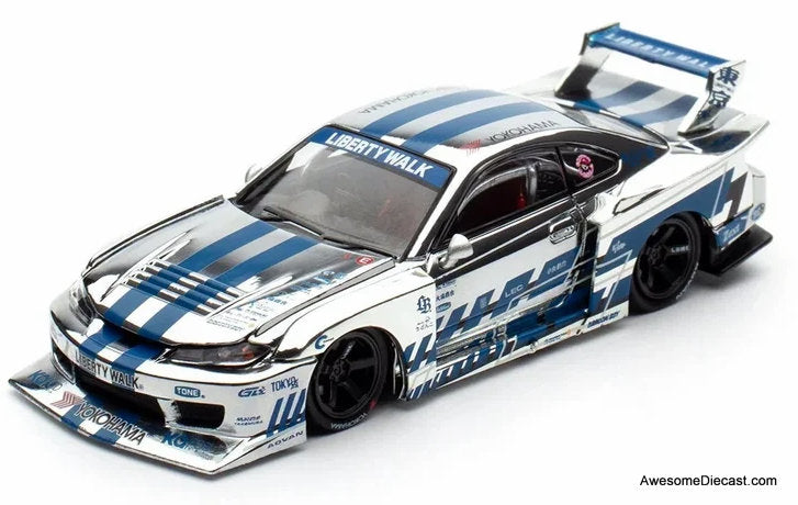 Nissan Silvia S15, Silvia Chrome 1:64 Diecast Model Car by Pop Race