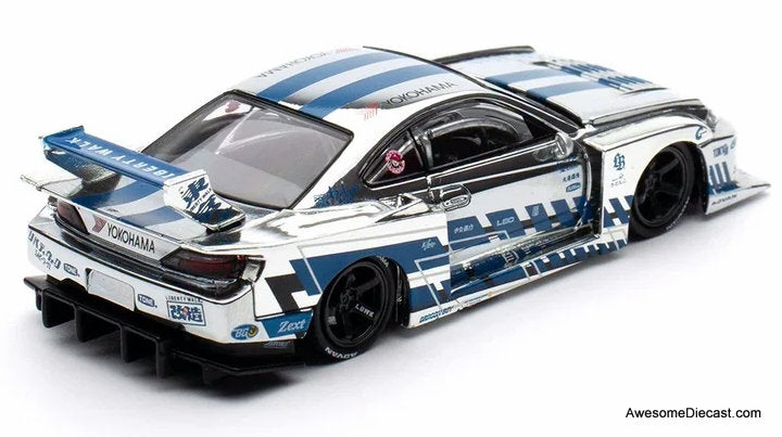 Nissan Silvia S15, Silvia Chrome 1:64 Diecast Model Car by Pop Race