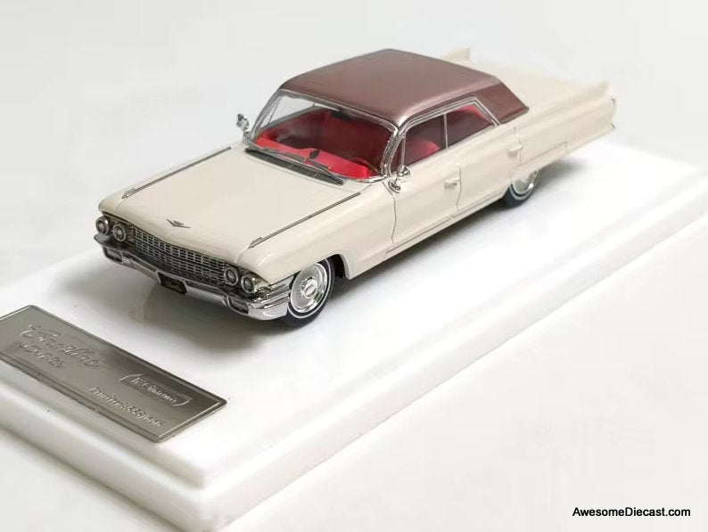 1962 Cadillac DeVille, Beige/Pink 1:64 Diecast Model Car by MK Miniatures