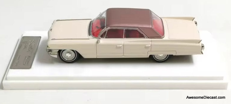1962 Cadillac DeVille, Beige/Pink 1:64 Diecast Model Car by MK Miniatures