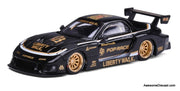 LB Super Silhouette Mazda RX-7 FD3S, Black 1:64 Diecast Model Car by Pop Race