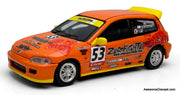 Honda Civic EG6 Orange, Zero Fighter 1:64 Diecast Model Car by Model M