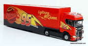 Scania S370 Enclosed Double Deck Gull Wing Transporter "Lightning McQueen" 1:64 Diecast Model Truck by Kengfai