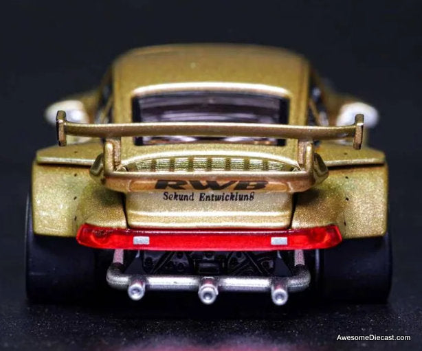 Porsche 903 RWB Customized, Gold Metallic 1:64 Diecast Model Car by TPC