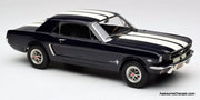 1965 Ford Mustang Hardtop Coupe, Nightmist Blue Metallic 1:18 Diecast Model Car by Norev
