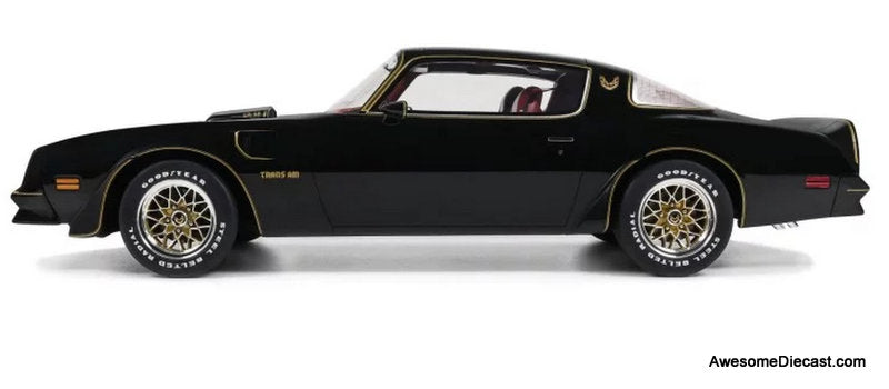 1978 Pontiac Trans Am, Starlight Black/Gold 1:12 Resin Cast Model Car by Otto