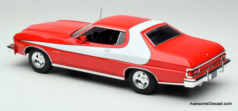 1975 Ford Gran Torino, Red/White 1:18 Diecast Model Car by MCG