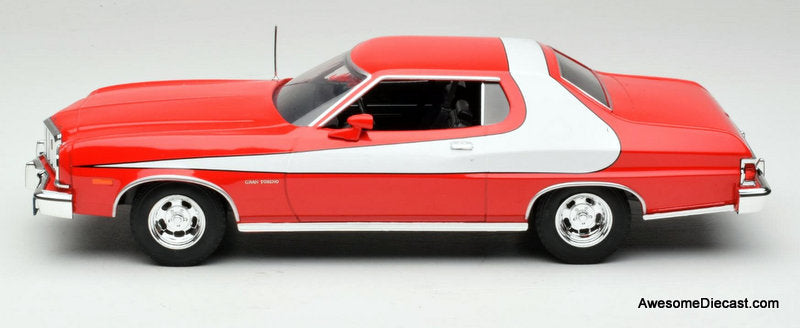 1975 Ford Gran Torino, Red/White 1:18 Diecast Model Car by MCG