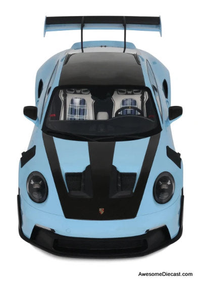 Porsche 911 (992.1) GT3 RS, Light Blue/Black 1:12 Resin Cast Model Car by GT Spirit