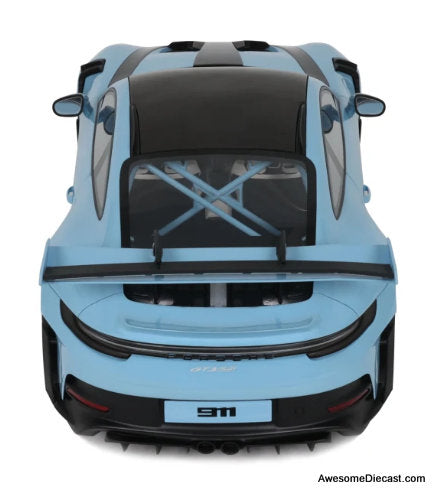 Porsche 911 (992.1) GT3 RS, Light Blue/Black 1:12 Resin Cast Model Car by GT Spirit