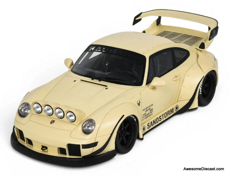 2023 RWB Porsche, Sandstorm Beige 1:18 Resin Cast Model Car by GT Spirit