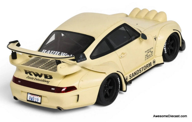 2023 RWB Porsche, Sandstorm Beige 1:18 Resin Cast Model Car by GT Spirit