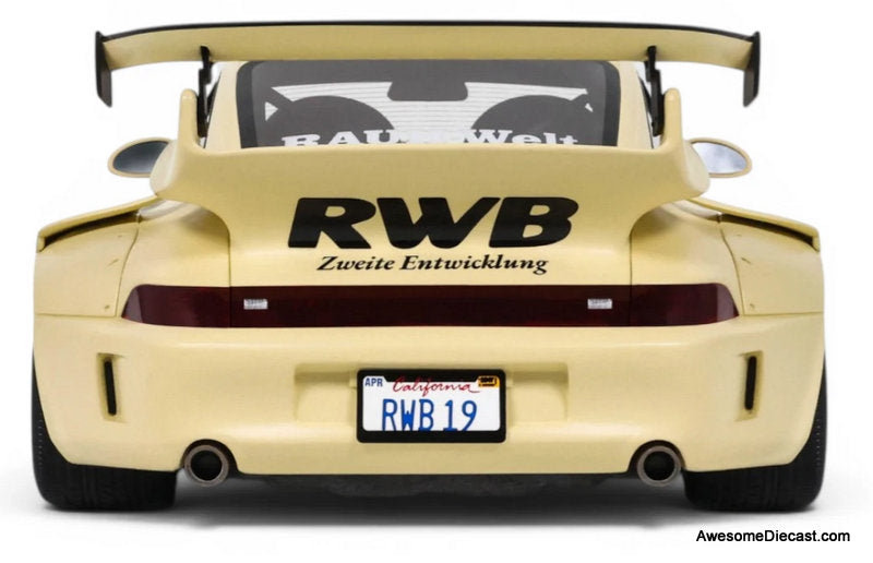 2023 RWB Porsche, Sandstorm Beige 1:18 Resin Cast Model Car by GT Spirit