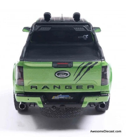 2024 Ford Ranger Raptor Pick-Up, Metallic Green 1:18 Diecast Model Truck by Solido