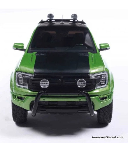 2024 Ford Ranger Raptor Pick-Up, Metallic Green 1:18 Diecast Model Truck by Solido