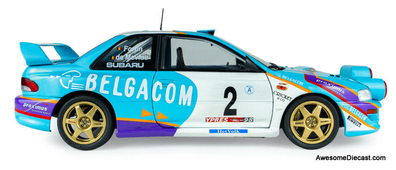 1996 Subaru Impreza S5 WRC #2 1998 Belgium Ypres Westhoek Rally 1:18 Diecast Model Car by Solido