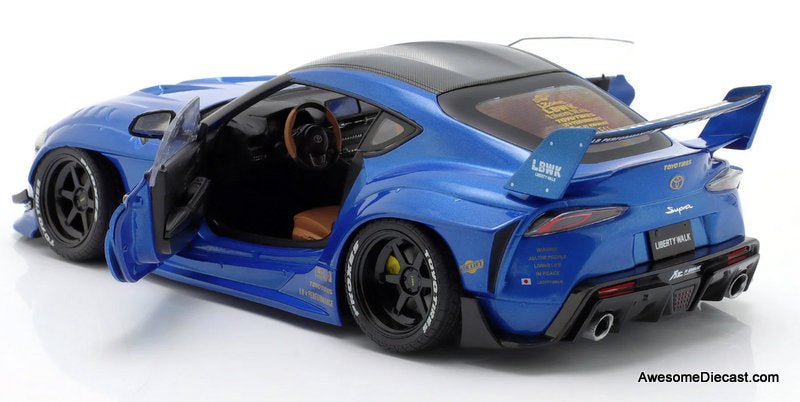 2025 Toyota GR Supra Liberty Walk, Metallic Blue 1:18 Diecast