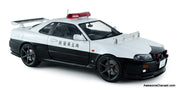 1999 Nissan Skyline GT-R R34: Japanese Police Car 1:18 Diecast Model Car by Solido
