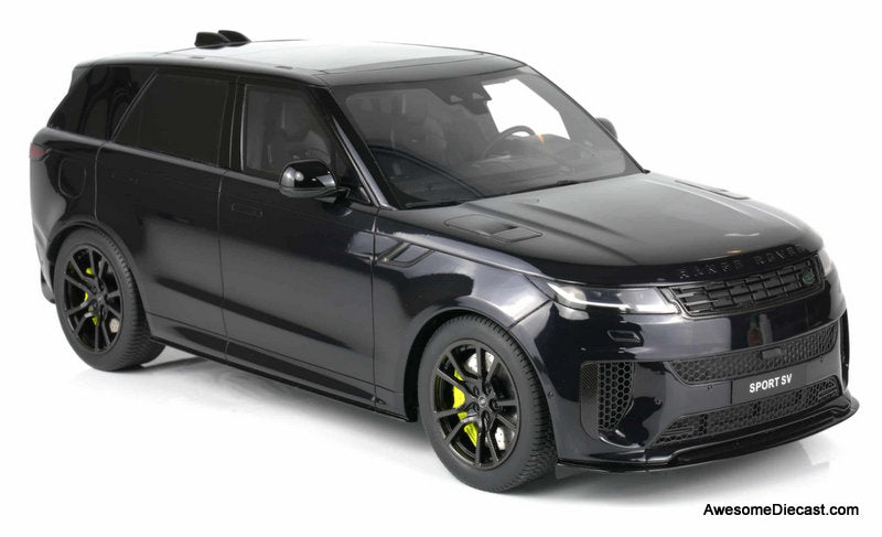 2024 Range Rover Sport SV Edition Two, Ligurian Black 1:12 Resin Cast Model Car by GT Spirit