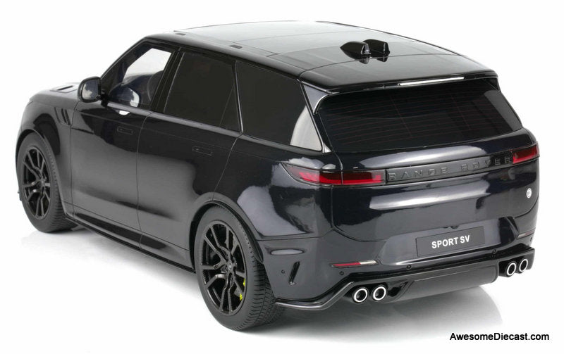 2024 Range Rover Sport SV Edition Two, Ligurian Black 1:12 Resin Cast Model Car by GT Spirit