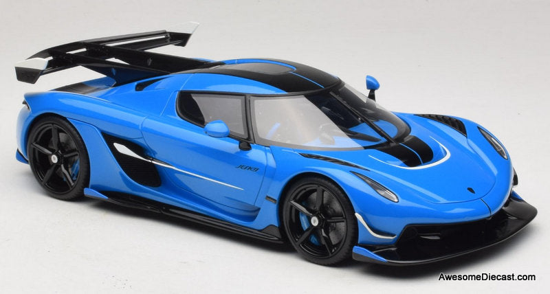 2025 Koenigsegg Jesko, Blue 1:18 Resin Cast Model Car by GT Spirit