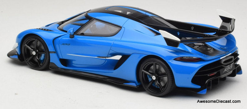 2025 Koenigsegg Jesko, Blue 1:18 Resin Cast Model Car by GT Spirit
