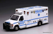 Ford E450 Ambulance New York Police 1:64 Diecast Model Ambulance by 596 Model