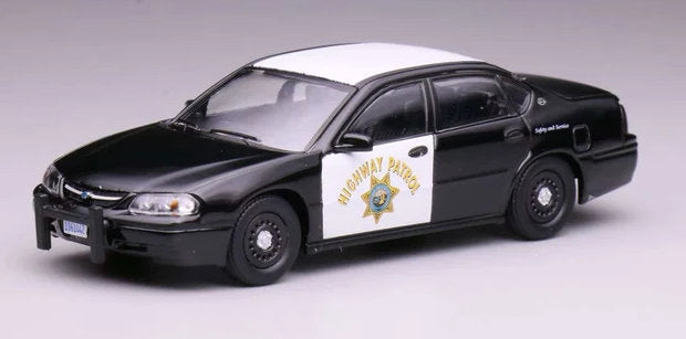 Chevrolet Impala Black Slick Top California Highway Patrol 1:64 Diecast Model Car by 596 Model