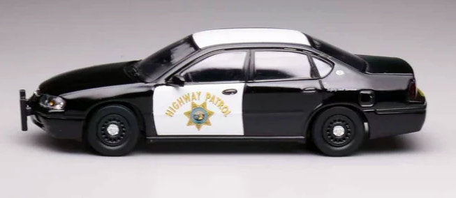 Chevrolet Impala Black Slick Top California Highway Patrol 1:64 Diecast Model Car by 596 Model