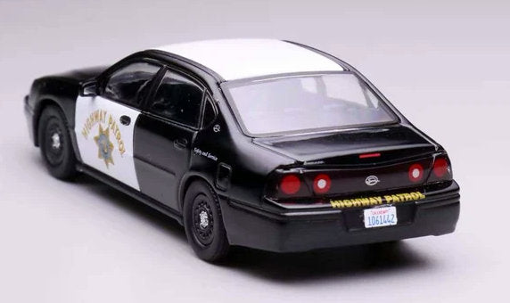 Chevrolet Impala Black Slick Top California Highway Patrol 1:64 Diecast Model Car by 596 Model