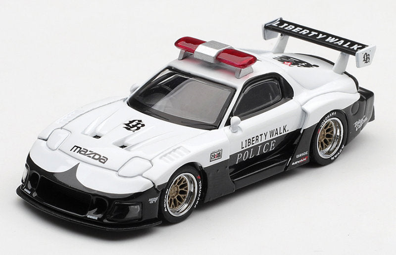 Mazda RX-7 LB-Super Silhouette Police Car 1:64 Diecast Model Car by Mini GT