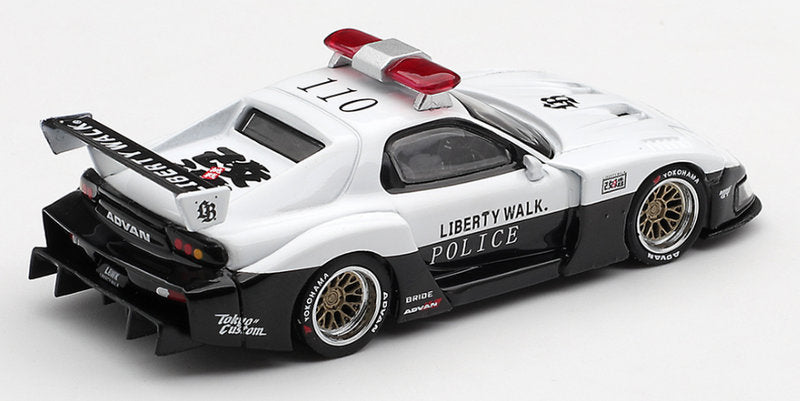 Mazda RX-7 LB-Super Silhouette Police Car 1:64 Diecast Model Car by Mini GT
