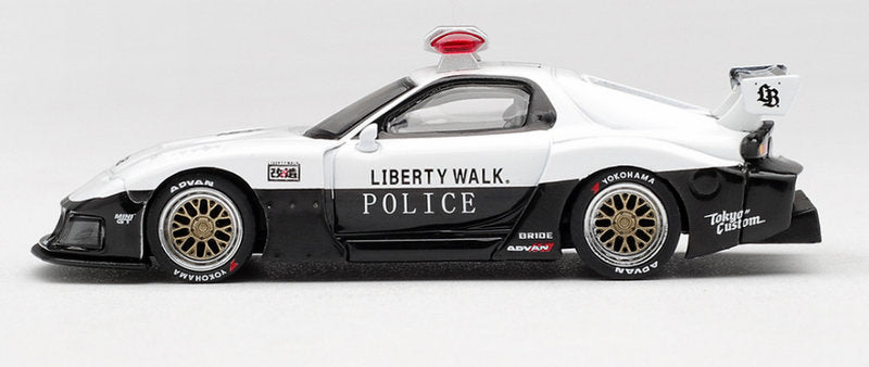 Mazda RX-7 LB-Super Silhouette Police Car 1:64 Diecast Model Car by Mini GT
