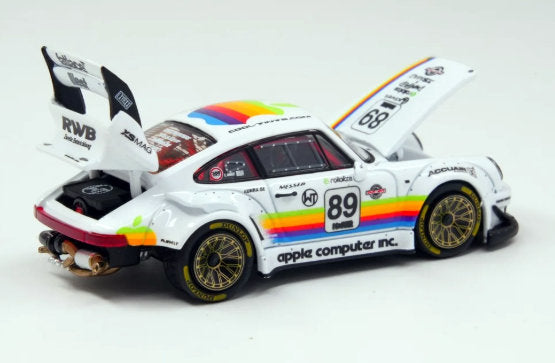 Porsche 930 RWB #89, Apple Livery 1:64 Diecast Model Car by Almost Real