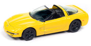 2003 Chevrolet Corvette 50th Anniversary, Millennium Yellow 1:64 Diecast Model Car by Johnny Lightning