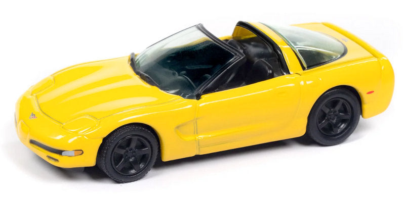 2003 Chevrolet Corvette 50th Anniversary, Millennium Yellow 1:64 Diecast Model Car by Johnny Lightning