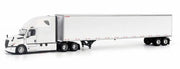 2025 Freightliner Cascadia Gen-5 Sleeper Tractor w/Great Dane Champion 53ft Box Trailer, Winter White 1:64 Diecast Model Truck by Diecast Masters
