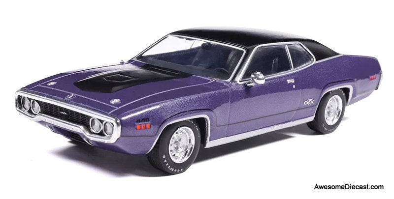 1971 Plymouth GTX, Purple Metallic 1:43 Diecast Model Car by IXO