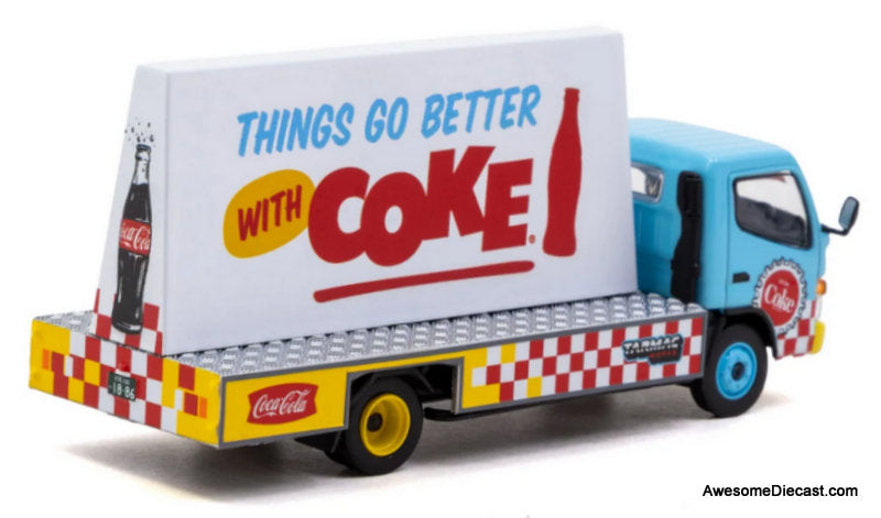 Mitsubishi Fuso Canter, Coca-Cola Advertisement Truck 1:64 Diecast Model Truck by Tarmac Works