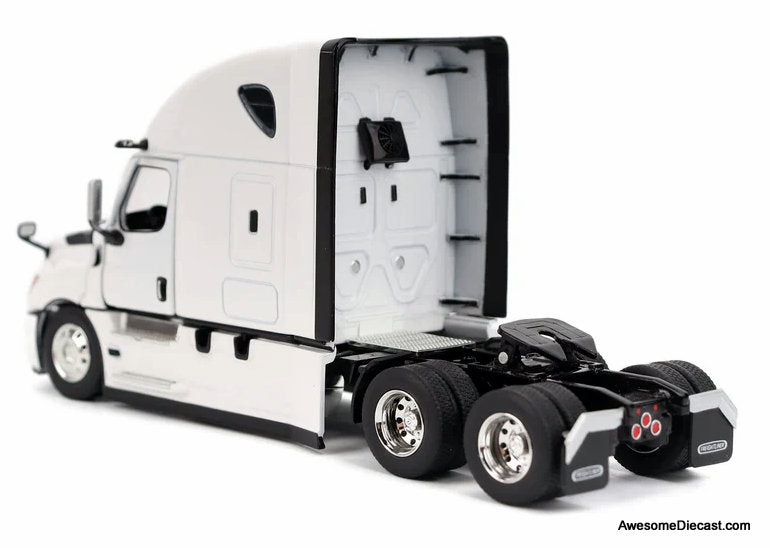 2025 Freightliner Cascadia Gen-5 Sleeper Tractor, Winter White 1:50 Diecast Model Truck by Diecast Masters