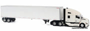 Kenworth T680 Next-Gen 76"High-Roof Sleeper-Cab Tandem Tractor w/Great Dane Champion 53' Dry Cargo Trailer, White 1:50 Diecast Model Truck by Diecast Masters
