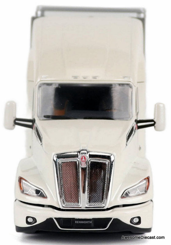 Kenworth T680 Next-Gen 76"High-Roof Sleeper-Cab Tandem Tractor w/Great Dane Champion 53' Dry Cargo Trailer, White 1:50 Diecast Model Truck by Diecast Masters