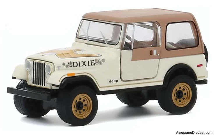 1979 Jeep CJ-7 Golden Eagle Dixie, Cream 1:64 Diecast Model Car by Greenlight