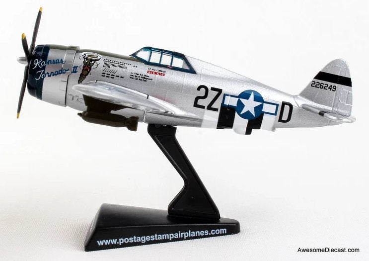 P-47 Thunderbolt "Kansas Tornado II" 1:100 Diecast Model Plane by Postage Stamp